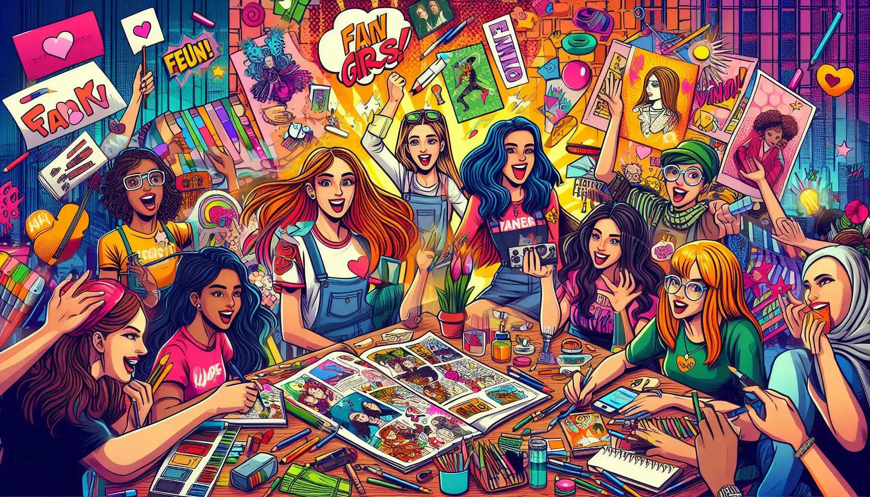 迷妹漫畫團(tuán)隊(duì)工作場(chǎng)景